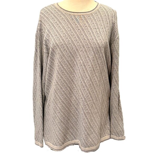 Ermenegildo Zegna Cotton Light Blue Grey Crew Neck Sweater Mens 54/XL ITALY - Picture 1 of 9